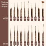 Artify Extreme Detail Paint Brushes, Miniature Paint Brushes for Models & Art Painting, 20pcs Mini Small Paint Brushes for Fine Detailing with a Handbag, Acrylic,Watercolor,Oil,Models,40K