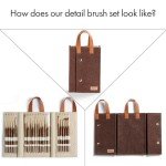 Artify Extreme Detail Paint Brushes, Miniature Paint Brushes for Models & Art Painting, 20pcs Mini Small Paint Brushes for Fine Detailing with a Handbag, Acrylic,Watercolor,Oil,Models,40K