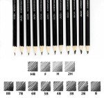 YSLON Professional Sketch pencils Drawing pencils set for Kids and Adults,Art sketching pencils for Artists Beginner(8B-2H).(12-Count)