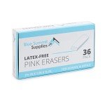 Blue Summit Supplies Pink Erasers, Bulk Erasers for Art, School, and Office Use, Classroom Set, 36 Pack