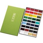 Kuretake GANSAI TAMBI Watercolor Paint Set 36 Colors, Professional-quality art supplies for artists adult painting sketching, Non-Toxic, Made in Japan