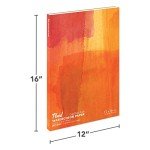 Fluid Watercolor Paper Block, 12 x 16 inches, 15 White Sheets, 140 lb (300 GSM) Cold Press Pad for Artist Painting and Wet Media