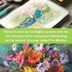 Kuretake GANSAI TAMBI Watercolor Paint Set 36 Colors, Professional-quality art supplies for artists adult painting sketching, Non-Toxic, Made in Japan