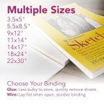 Strathmore 300 Series Sketch Pad, 11x14 inch, 100 Sheets, Top Wire - Artist Sketchbook for Drawing, Illustration, Art Class Students