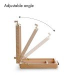ARTIFY Adjustable Beechwood Tabletop Painting Easel, Wooden Sketch Box Easel, Desktop Artist Easel for Drawing (Easel Box)