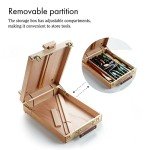 ARTIFY Adjustable Beechwood Tabletop Painting Easel, Wooden Sketch Box Easel, Desktop Artist Easel for Drawing (Easel Box)