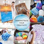 ESSENSON Acrylic Paint, 12 Colors Acrylic Paint Set, 2oz/59ml Bottles, Premium Acrylic Paints for Artists, Kids, Beginners and Adults on Canvas Rocks Wood Ceramic Fabric