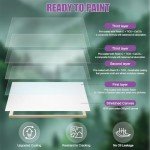 PUOPOSTY 12 Value Pack Stretched Canvases for Painting, Multi-Size (5x7, 8x10, 9.5x12, 11x14 in), 100% Cotton Blank Canvases, Acid-Free for Oil,Acrylic Paint, for Beginners & Pros, Kids & Artists