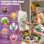 PUOPOSTY 12 Value Pack Stretched Canvases for Painting, Multi-Size (5x7, 8x10, 9.5x12, 11x14 in), 100% Cotton Blank Canvases, Acid-Free for Oil,Acrylic Paint, for Beginners & Pros, Kids & Artists