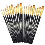 Transon 20pcs Art Painting Brush Set for Acrylic Watercolor Gouache Hobby Craft Face Painting