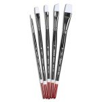 Angelus Paint Brush Set Round Flat Angular Artist Acrylic Paint Brush Set Shoe paint Brush set (5 pcs)
