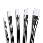 Angelus Paint Brush Set Round Flat Angular Artist Acrylic Paint Brush Set Shoe paint Brush set (5 pcs)