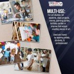 U.S. Art Supply 12" Wide x 2 Yards (6 Feet) Long Unstretched Canvas Roll - 100% Cotton, 12-Ounce Triple Primed Gesso, Acid-Free - Pro Artist Quality, Oil & Acrylic Painting, Murals - Cut To Frame Size