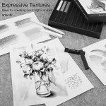 KALOUR 24 Pro Charcoal Drawing Set - Soft,Medium,Hard Charcoal and White Charcoal - Charcoal Sticks for Drawing Sketching Shading - Art Supplies Gift for Artists Beginners Adults