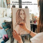 KALOUR 24 Pro Charcoal Drawing Set - Soft,Medium,Hard Charcoal and White Charcoal - Charcoal Sticks for Drawing Sketching Shading - Art Supplies Gift for Artists Beginners Adults