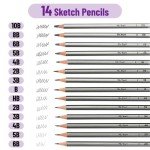 Mr. Pen- Sketch Pencils for Drawing, 14 Pack, Drawing Pencils, Art Pencils, Graphite Pencils, Graphite Pencils for Drawing, Art Pencils for Drawing and Shading