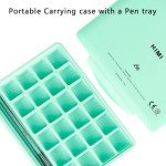 HIMI Gouache Paint Set, 24 Colors x 30ml/1oz with Brushes & Palette, Jelly Cup Design, Non-Toxic, Perfect for Beginners, Students, Artists(Green)