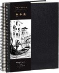 Artist’s Sketchbook Hardcover – 200GSM Very Thick Paper – Large, Spiral Sketch Book for Drawing and Mixed Media – Sketch Pad, Art Book - 8.25 x 11.4, 40 Sheets / 80 Pages
