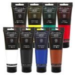 GOTIDEAL Craft Acrylic Paint Set,8 Primary Colors（(120ml,4 oz) Rich Pigments Non-Toxic Washable, Professional Paint for Pouring on Canvas, Rocks, Ceramic, Fabric, Leather, Ideal for Artist, Adults