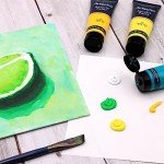 Artecho Professional Acrylic Paint Set, 20 Primary Colors (120ml / 4.05oz) Tubes, Art Craft Paints for Canvas, Rock, Stone, Wood, Fabric, Art Supplies