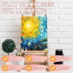 Canvases for Painting 11x14 Inch, 21 Pack Blank Painting Canvas Boards for Painting Supplies-Cotton Canvas Panels Acid-Free Primed for Oil Paint,Watercolor, Acrylic Paint, Gouache and Tempera.