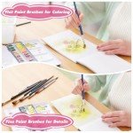 ZRLEI Small Paint Brushes Bulk, 160 Pcs Flat Tip Round Acrylic Paint Brushes for Kids Classroom Acrylic Watercolor Canvas Face Painting Touch Up