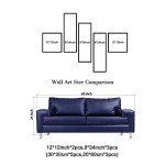 Wieco Art White Lines 100% Hand-painted Stretched Canvas Wall Art for Living Room Decoration Home Decor Abstract Oil Paintings on Canvas