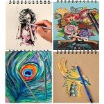 Prina 76 Pack Drawing Set Sketching Kit, Pro Art Supplies with 3-Color Sketchbook, Include Tutorial, Colored, Graphite, Charcoal, Watercolor & Metallic Pencil, for Artists Adults Teens Beginner