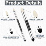 Artist Blending Sponge Pen Dual Tip Reusable Drawing Art Soft Pastel Blending Tools Washable Sketch Rubbing Sponge Brush for Artist Professional Sketch Drawing Blending Lightening and Highlight
