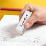 Artellius White Erasers - Large Size Latex & Smudge Free - Bulk School Supplies for Classrooms, Drawing, Teachers, Homeschool, Office, Art Class - Pack of 100