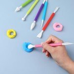 LINPHCEY 9PCS Clay Sculpting Tools Kit - Easy to Use Double-Ended Polymer & Pottery Carving Set with Comfortable Grip Tools for Clay Sculpey & Modeling Clay Ideal for Kids and Adults