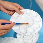 WNATN Paint Tray Palettes, Plastic White Palettes for Kids & Students,Paint Tray for Art Class,Craft DIY or Have a Birthday Painting Party-8pcs