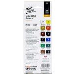 Mont Marte Signature Gouache Paint, 12 x 0.4oz (12ml), Semi-Matte Finish, 12 Colors, Suitable for use with Canvas, Watercolor Paper, Watercolor Paints and Mixed Media