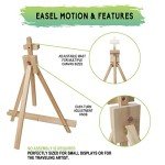 CONDA 25'' Folding Wooden Tabletop Easel for Painting, Hold Canvas up to 23 Inches, Portable A-Frame Artist Desktop Painting Stand, Photo Picture Sign Holder