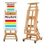 MEEDEN Movable Large H-Frame Painting Easel - Artist Studio Easel - Heavy Duty Art Easel Stand for Adults, Solid Beech Wood Easel, Holds Canvas Art Up to 78.7" High
