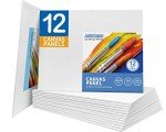 FIXSMITH Canvas Boards for Painting 8x10 Inch, Super Value 12 Pack White Blank Canvas Panels, 100% Cotton Primed, Painting Art Supplies for Professionals, Hobby Painters, Students & Kids