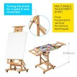 MEEDEN Movable Large H-Frame Painting Easel - Artist Studio Easel - Heavy Duty Art Easel Stand for Adults, Solid Beech Wood Easel, Holds Canvas Art Up to 78.7" High