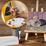 U.S. Art Supply Long Stretched Canvas for Painting 6x18 inch Gallery Depth 1-1/2" Thick, 3-Pack - 12oz Acrylic Gesso Triple Primed, Professional Artist Quality, 100% Cotton - Pouring, Oil Paint