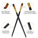 Acrylic Paint Brushes Set 15 Pieces, Nylon Bristle Paintbrushes for Acrylic Painting, Oil and Watercolor Brushes for Body Face Rock Canvas Miniatures, Arts Crafts and Painting Supplies Gifts Artists