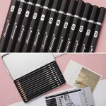GETHPEN Sketch Pencils for Drawing,12 Pack, Graphite Pencils for Drawing, Art Pencils for Drawing and Shading, Shading Pencils for Sketching