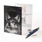 Prina 50 Pack Drawing Set Sketch Kit, Sketching Supplies with 3-Color Sketchbook, Graphite, and Charcoal Pencils, Pro Art Drawing Kit for Artists Adults Teens Beginner Kid, Ideal for Shading, Blending