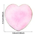 Molain Nail Art Palettes Resin Nail Mixing Palette Polish Color Mixing Plate Golden Edge Resin Nail Holder Heart Shape Cosmetic Mixing Tools