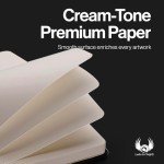 Leda Art Supply Large Sketchbook 160 Pages Softbound Cover Sketchbook for Artists - Leather Drawing Notebook for All, Ideal for Ink, Water Color, Pen, Pencils | 7 x 10 inch Art Journal