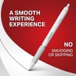 Sharpie S-Gel, Gel Pens, Drawing Pens, Gel Ink Pens For Journaling, Writing Pens, Coloring Pens, Medium Point Pens (0.7Mm), Pearl White Body, Black Ink Gel Pen, 12 Count