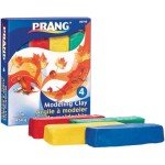 Prang Modeling Clay Set, 4 Colored Clay Blocks per Set, 0.25 Pounds Each, Red, Yellow, Green and Blue (00740)