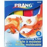 Prang Modeling Clay Set, 4 Colored Clay Blocks per Set, 0.25 Pounds Each, Red, Yellow, Green and Blue (00740)