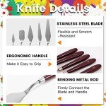10PCS Palette Knife, Stainless Steel Painting Knife Set, Flexible Spatula Pallet Knife, Metal Artist Knives, Oil Painting Accessories Color Mixing Scraper for Oil, Canvas, Acrylic Painting By CUALORK