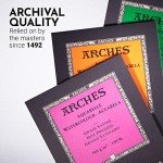 Arches Aquarelle Watercolor Pad, Hot Pressed, 140lb/300gsm, 12 Sheet, 9x12 inch, Arches Watercolor Paper 100% Cotton