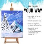 U.S. Art Supply 38" High Tabletop Wooden H-Frame Studio Easel - Artists Adjustable Beechwood Painting and Display Easel, Holds Up to 22" Canvas - Portable Sturdy Table Desktop Holder Sketch Pad Stand