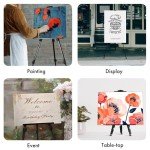 Artify Easel for Painting, Double-Tier Easel Stand, Adjustable Height from 22-66 Inches, Tripod for Painting and Display with Carrying Bag, 66 Inches, Black